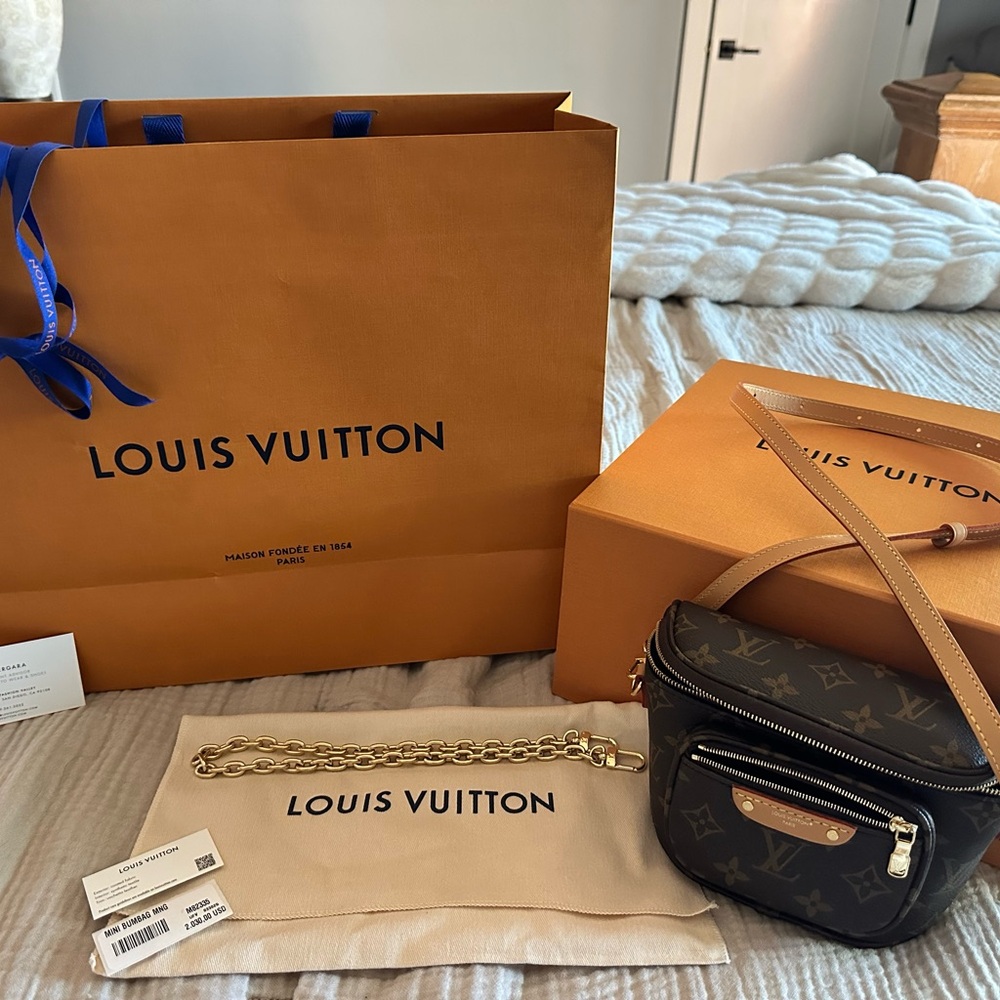 Louis Vuitton Mini Bum Bag LV in Monogram - Picture 11 of 16